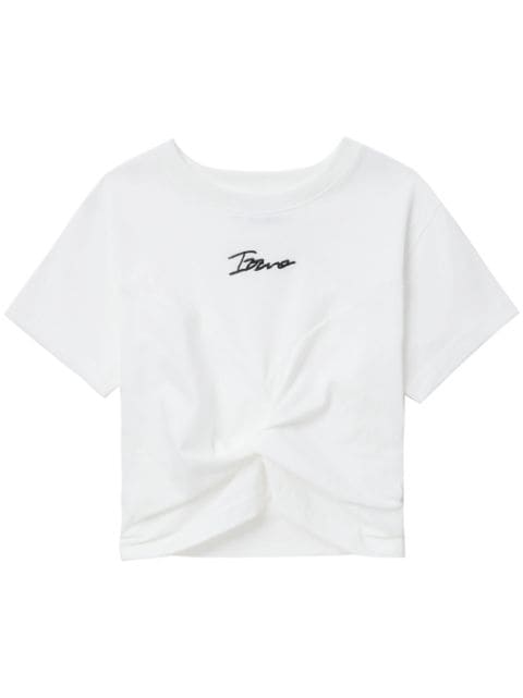izzue twist-detail cotton T-shirt 