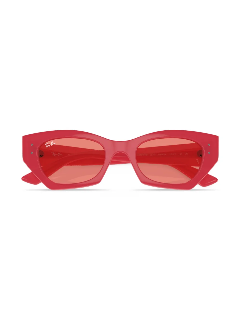 Shop Ray Ban Zena Geometric-frame Sunglasses In Red