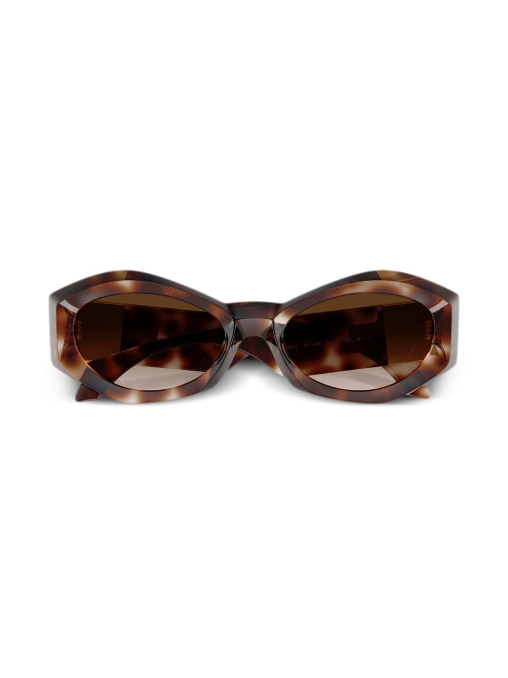 Shop Versace Medusa-plaque Oval-frame Sunglasses In Brown