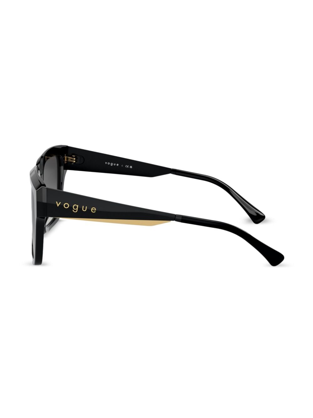 Shop Vogue Eyewear Logo-print Square-frame Sunglasses In Black