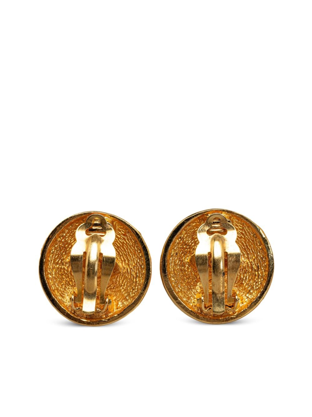 CHANEL Pre-Owned CC button clip-on earrings - Goud