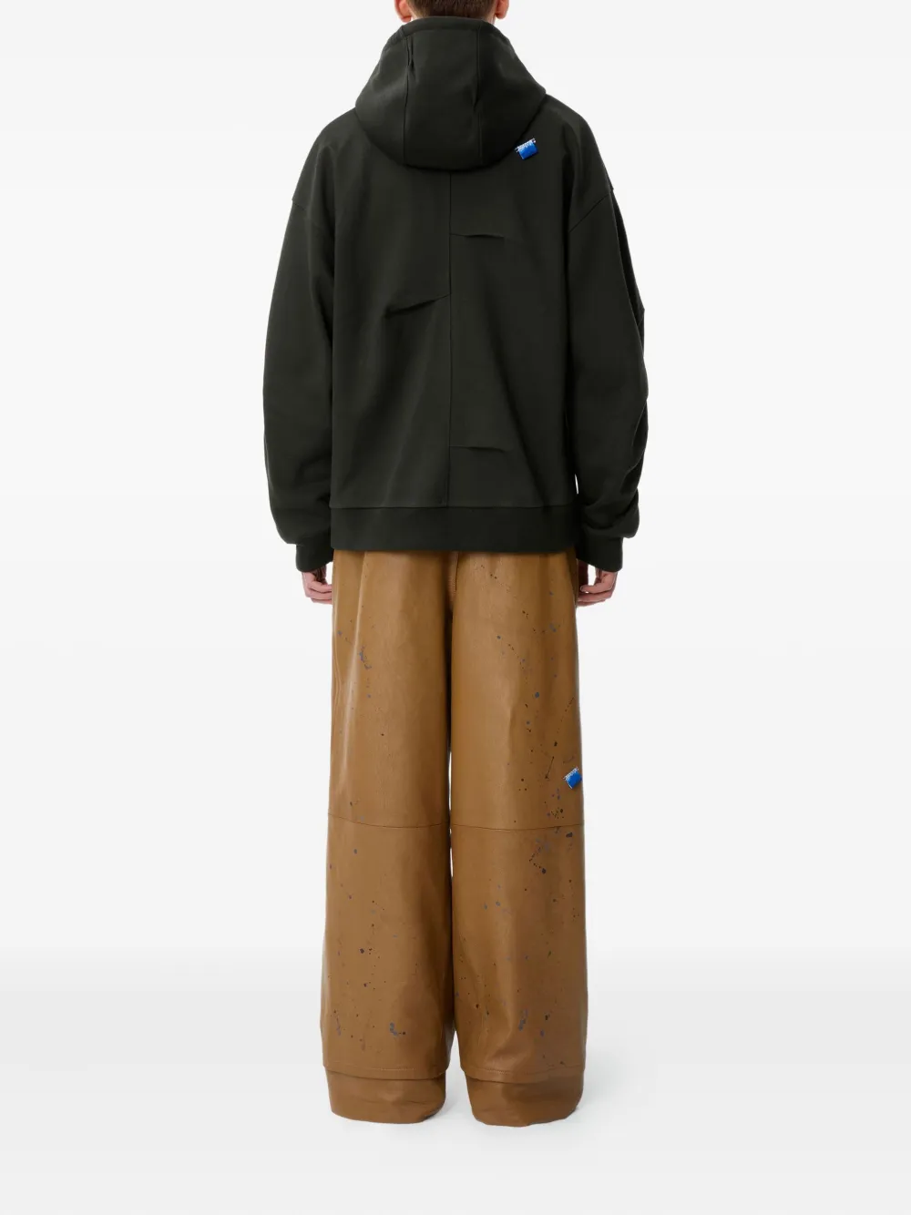 Ader Error Zip-up Hooded Sweatshirt In Gray
