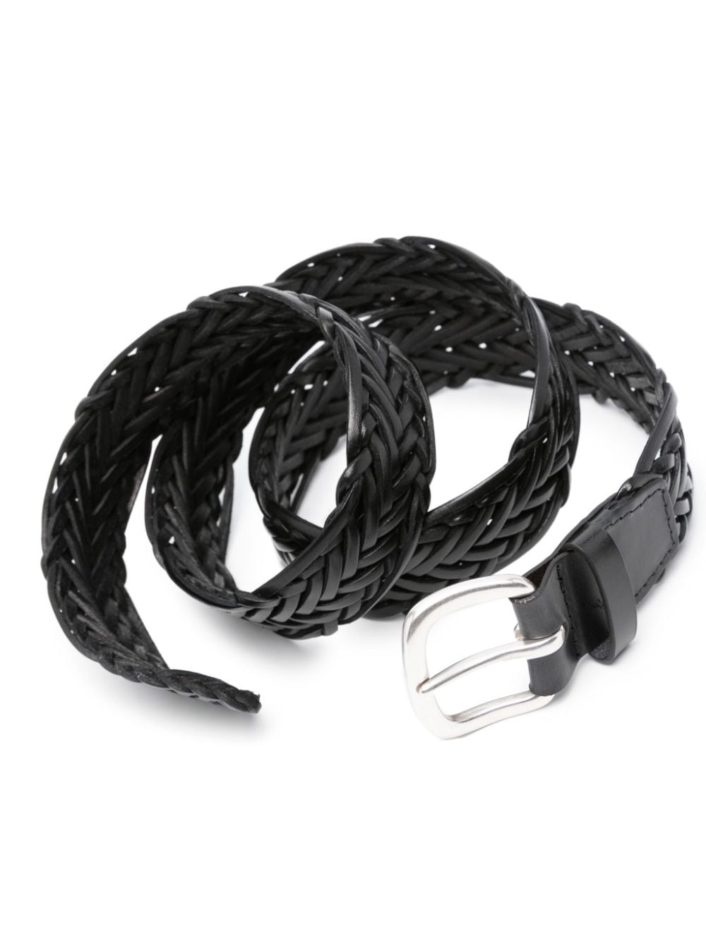 Shop Orciani Interwoven-design Belt In Black