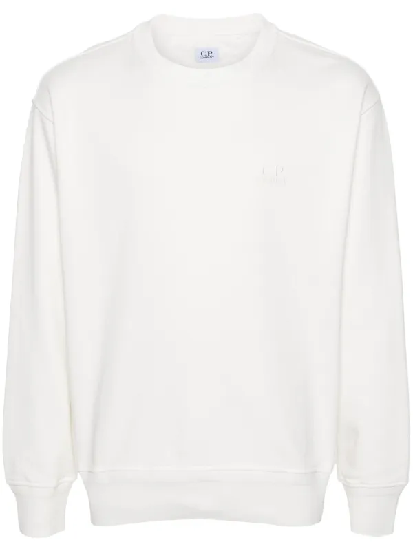 C.P. Company logo-embroidered Cotton Sweatshirt | White | FARFETCH