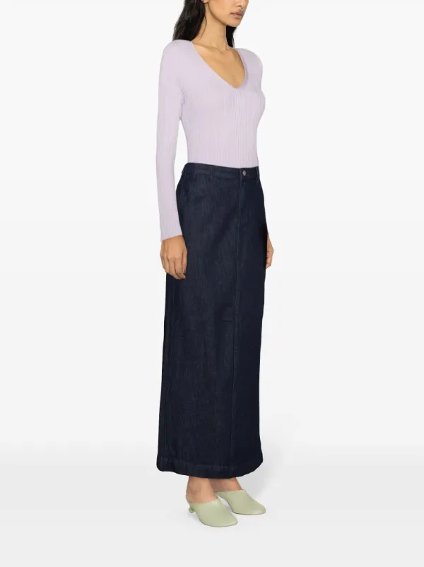 Theory Pencil Midi Skirt Blue FARFETCH IN - Main Image