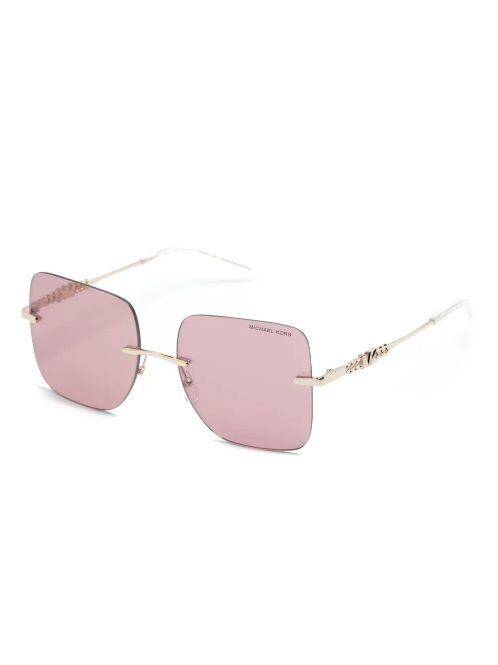 Michael Kors Quebec zonnebril met vierkant montuur Roze