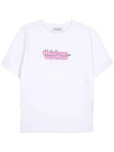 This Is Never That logo-print cotton shirt