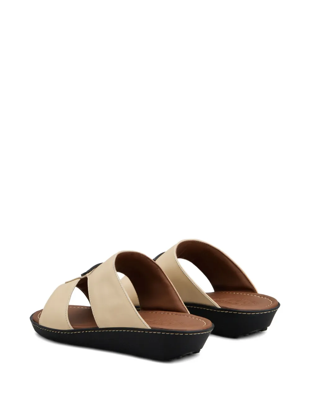 Tod's Leather T-bar Sandals In Multi