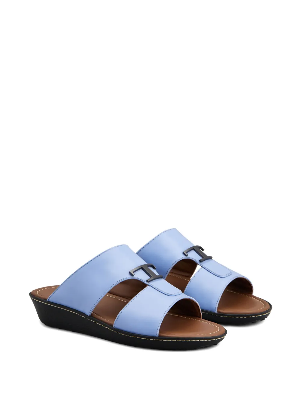 Tod's Leren sandalen met T-bar - Blauw