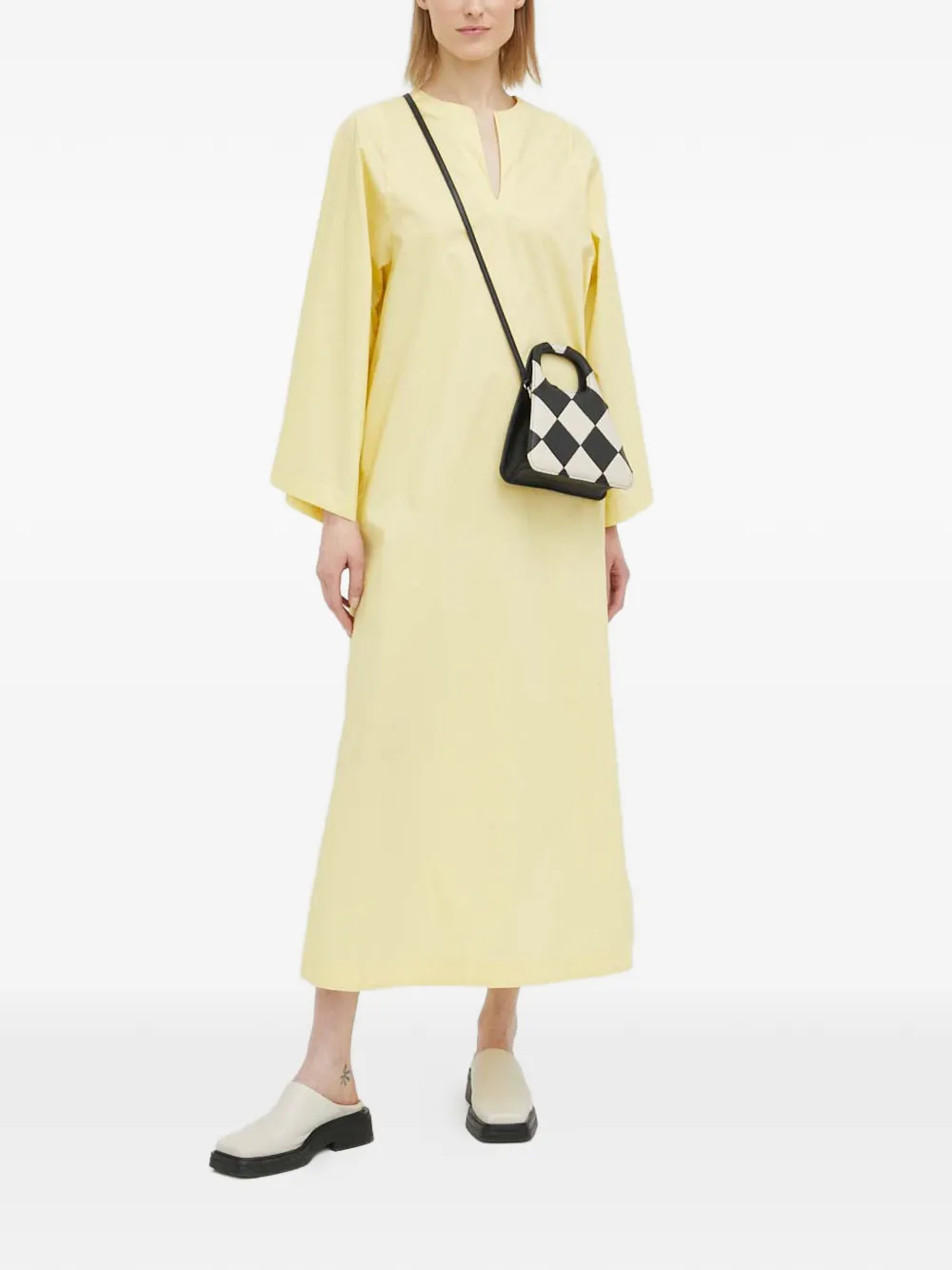 By Malene Birger V-neck midi dress - Giallo