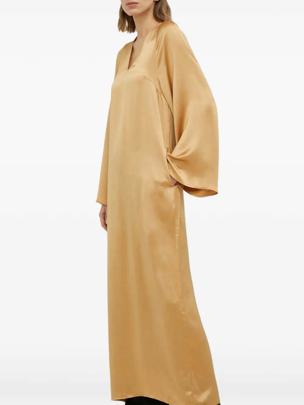 By Malene Birger Maxi-jurk met V-hals - Geel