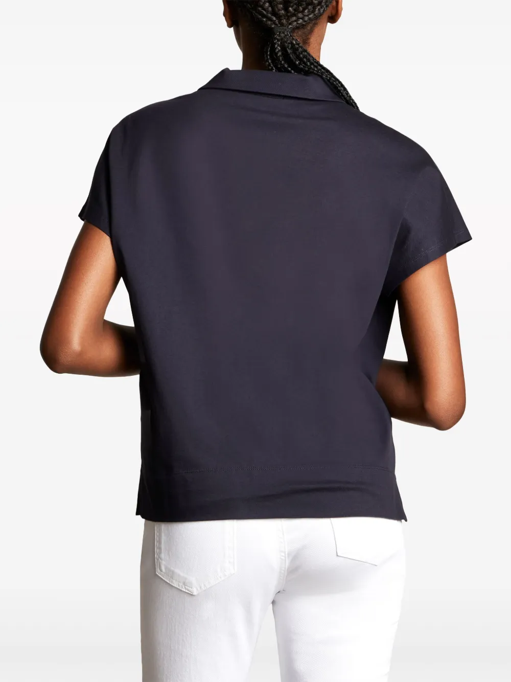 Fay Poloshirt met geborduurd logo Blauw