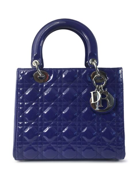 Christian Dior 2015 Medium Patent Cannage Lady satchel Women