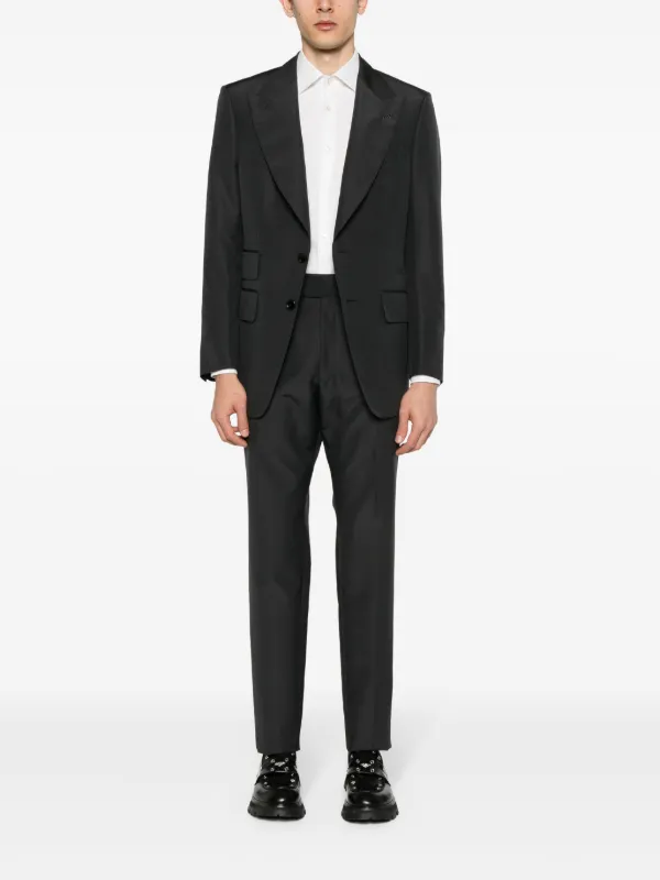TOM FORD Belted Tailored Trousers | Grey | FARFETCH