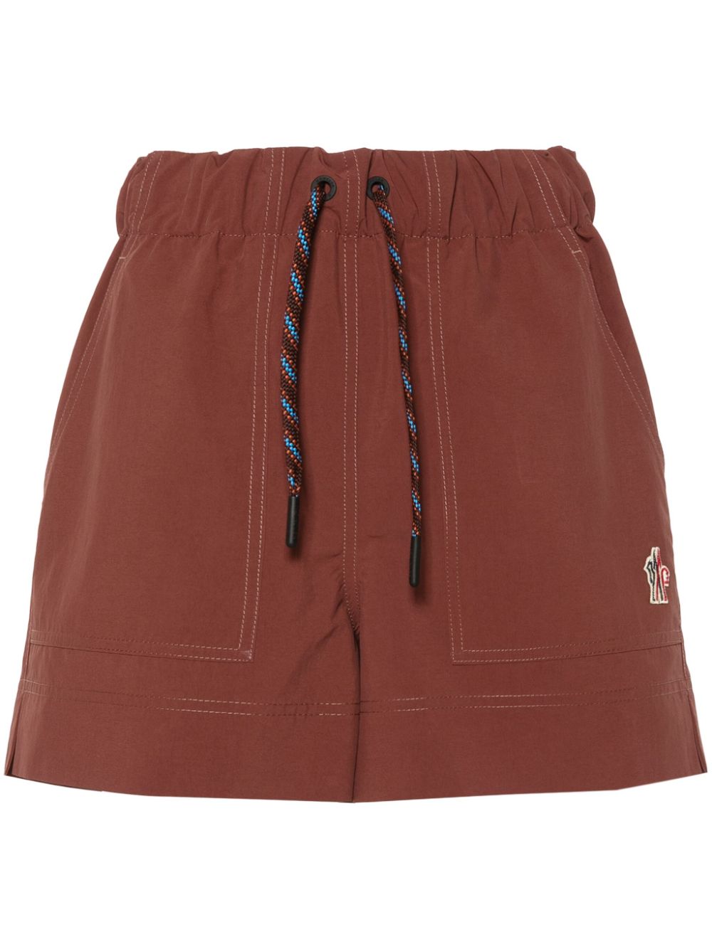 Moncler Grenoble Shorts met logopatch Bruin