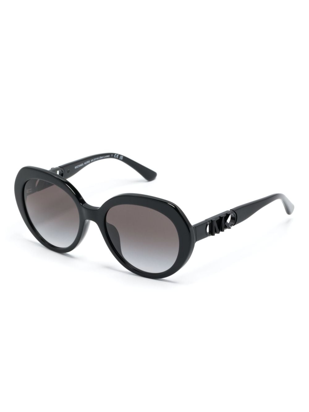 Shop Michael Kors San Lucas Round-frame Sunglasses In Black