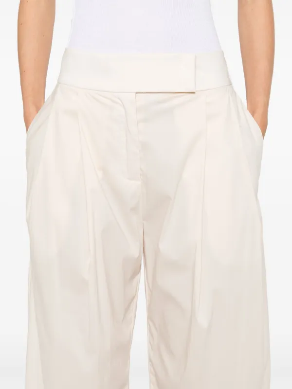 パンツ PINKO Women Straight Pants 104926A0HM Z05 White PINKO Papillon Palazzo Pants | Neutrals | FARFETCH