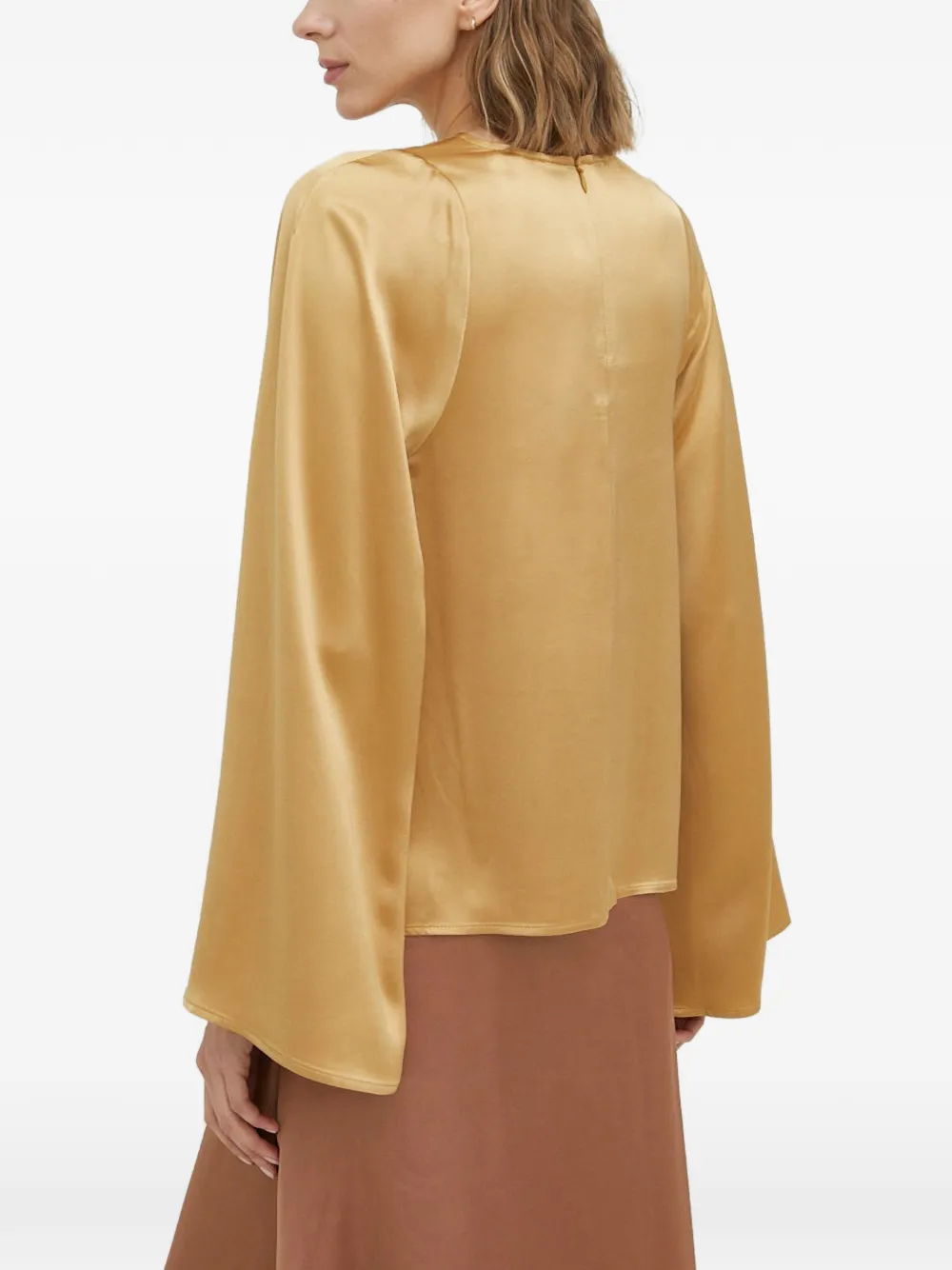 By Malene Birger Blouse met klokmouwen Geel