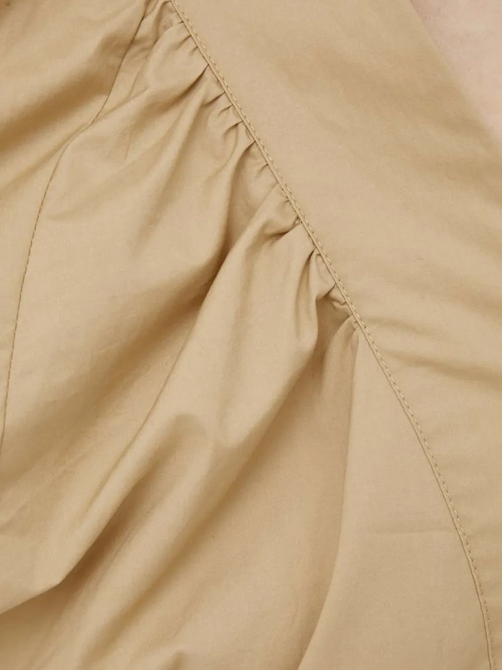 By Malene Birger Mini-jurk met ballonmouwen en V-hals Beige