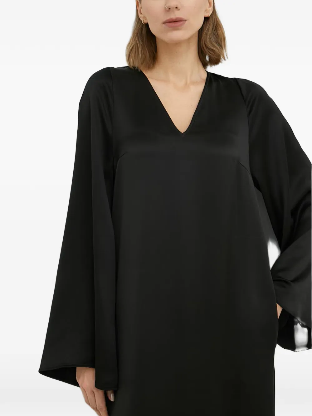 By Malene Birger Maxi-jurk met V-hals Zwart