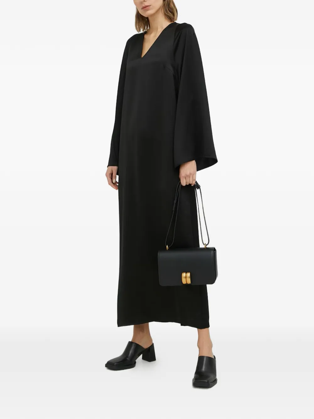 By Malene Birger Maxi-jurk met V-hals - Zwart