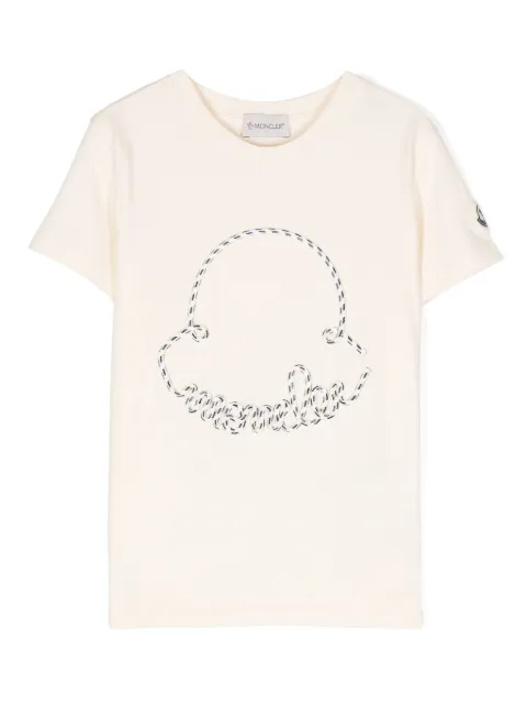 Moncler Enfant logo-embroidered cotton T-shirt