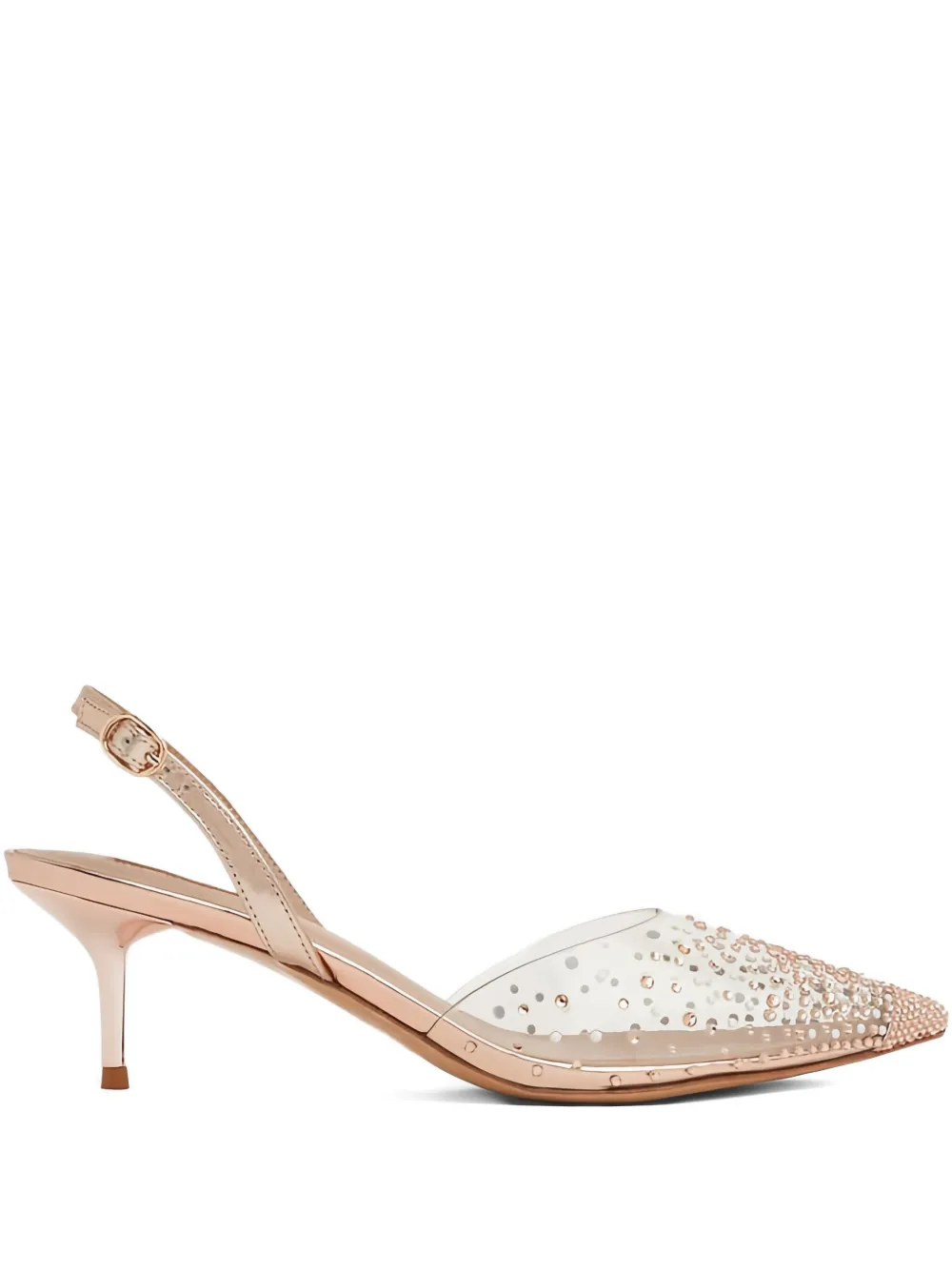 NICOLI 65mm Tory crystal-embellished slingback mules - ニュートラル NICOLI 65mm Tory crystal-embellished slingback mules - ニュートラル