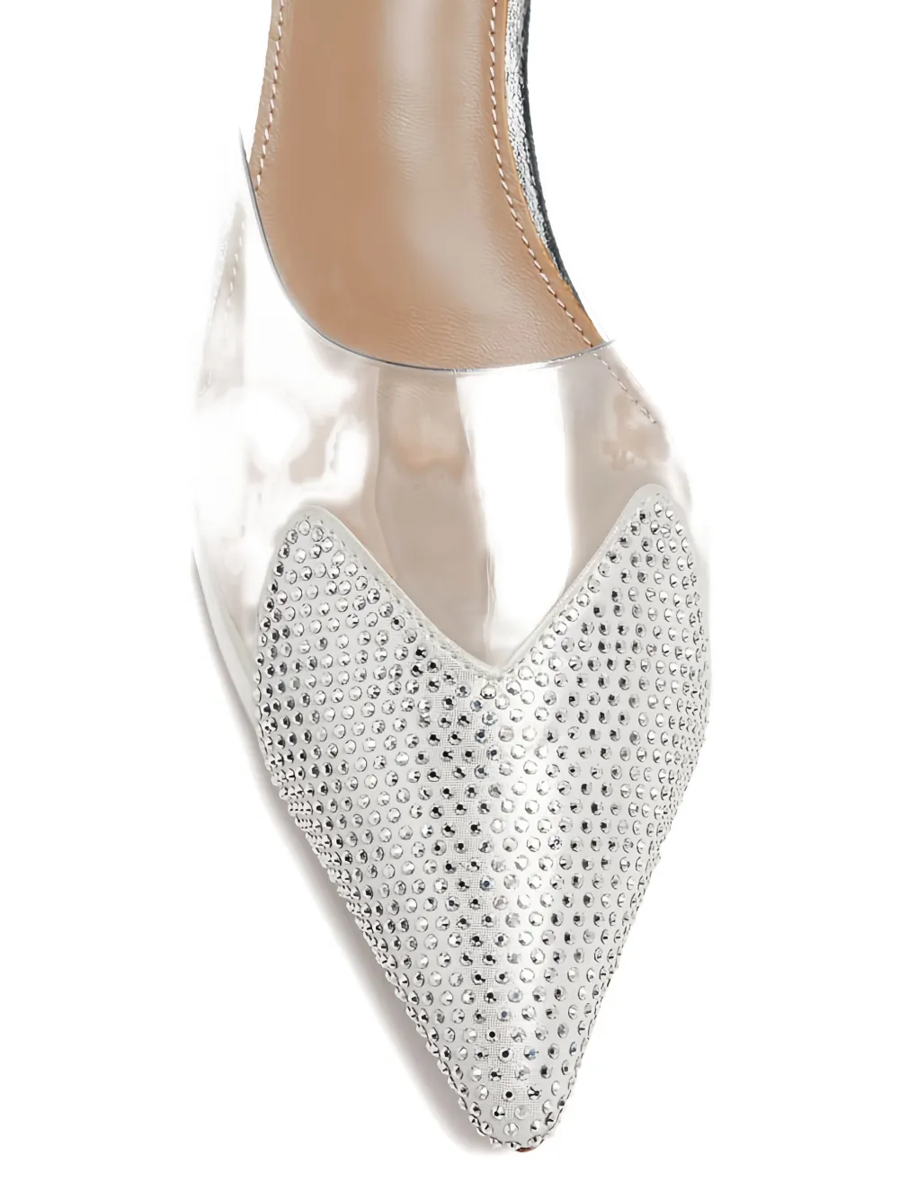 Nicoli 65mm Crystal-embellished Pointed-toe Mules In Metallic