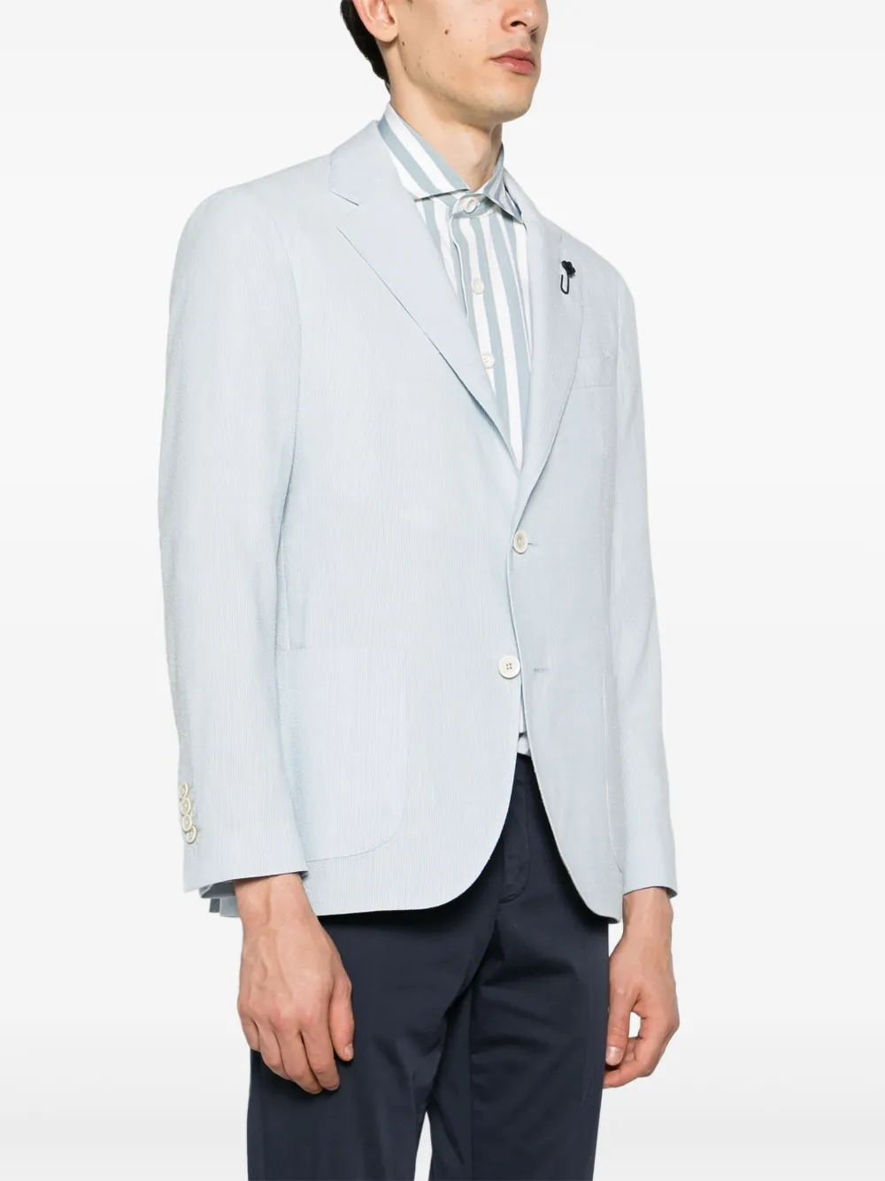 Lardini Gestreepte blazer Blauw