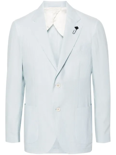 Lardini blazer con rayas estampadas y botones