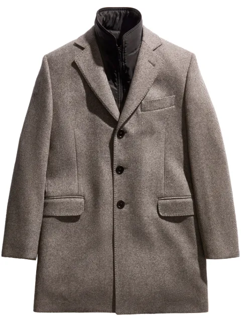 Fay layered twill coat
