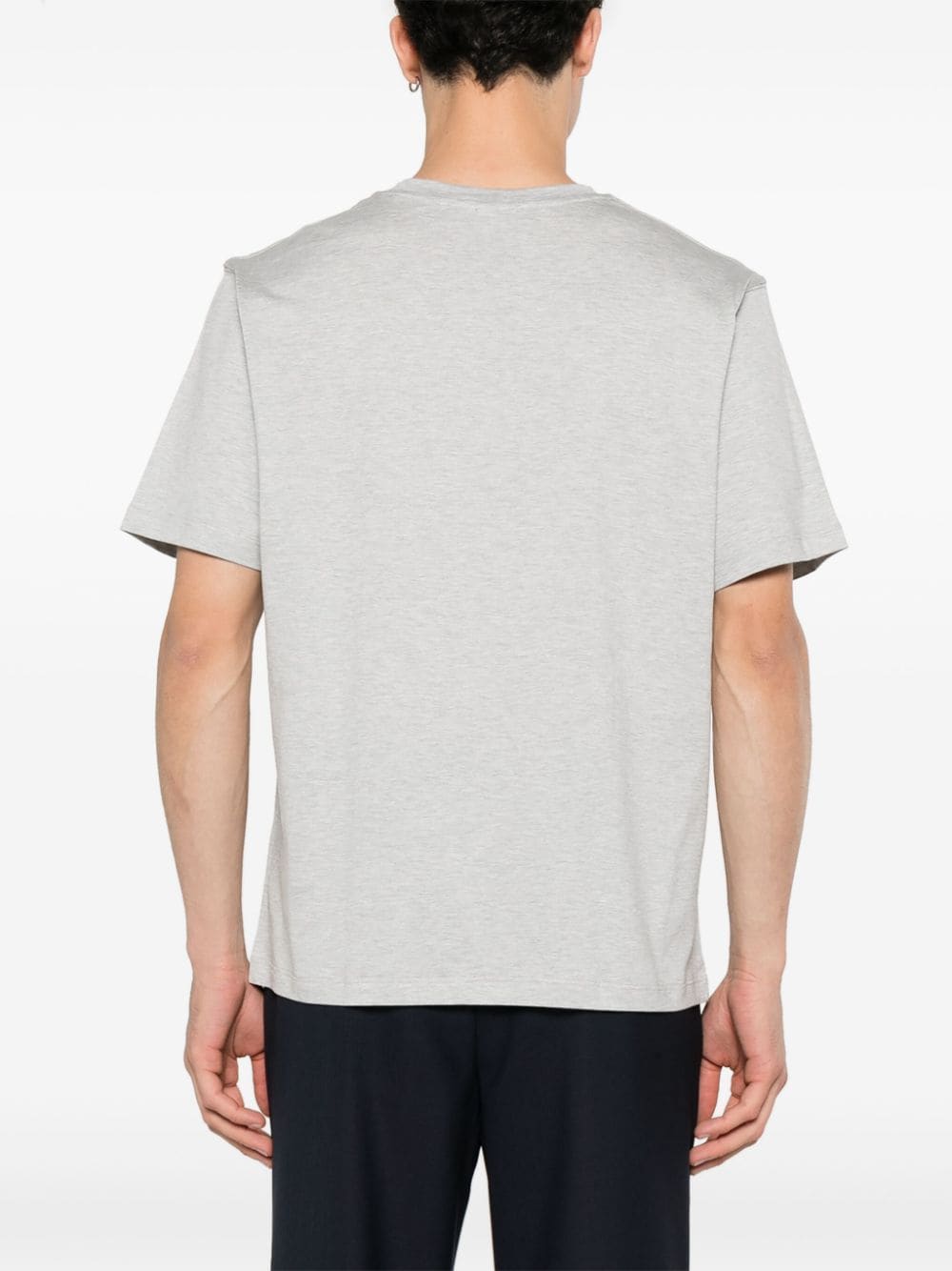 Shop Lardini Mélange-effect T-shirt In Grey