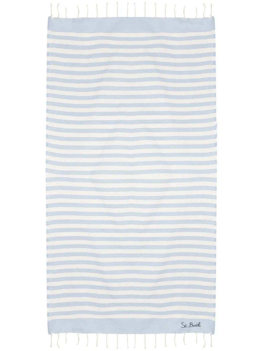 Shop Mc2 Saint Barth Striped Beach Towell In Blue