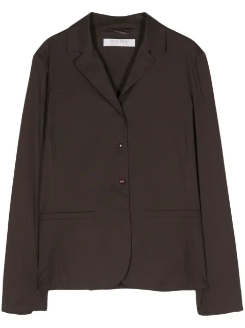 Miu Miu 2000 notched-lapels poplin blazer Women