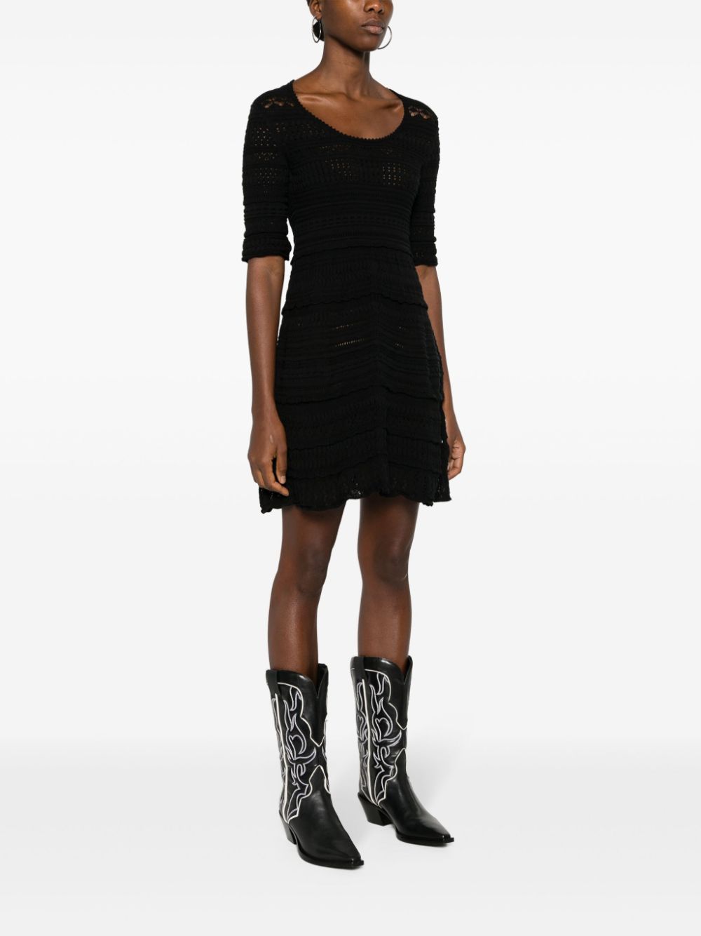 MARANT ETOILE JUMI KNITTED COTTON DRESS 