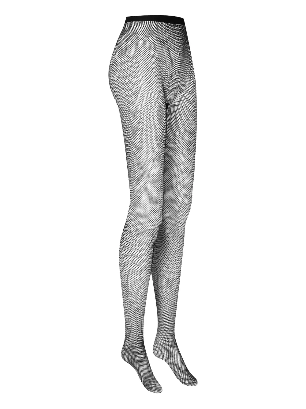 Maison Close Visnet panty met lurex detail Zwart