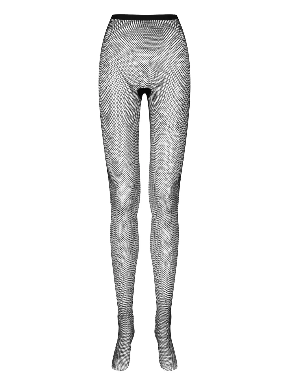 Maison Close Visnet panty met lurex detail Zwart