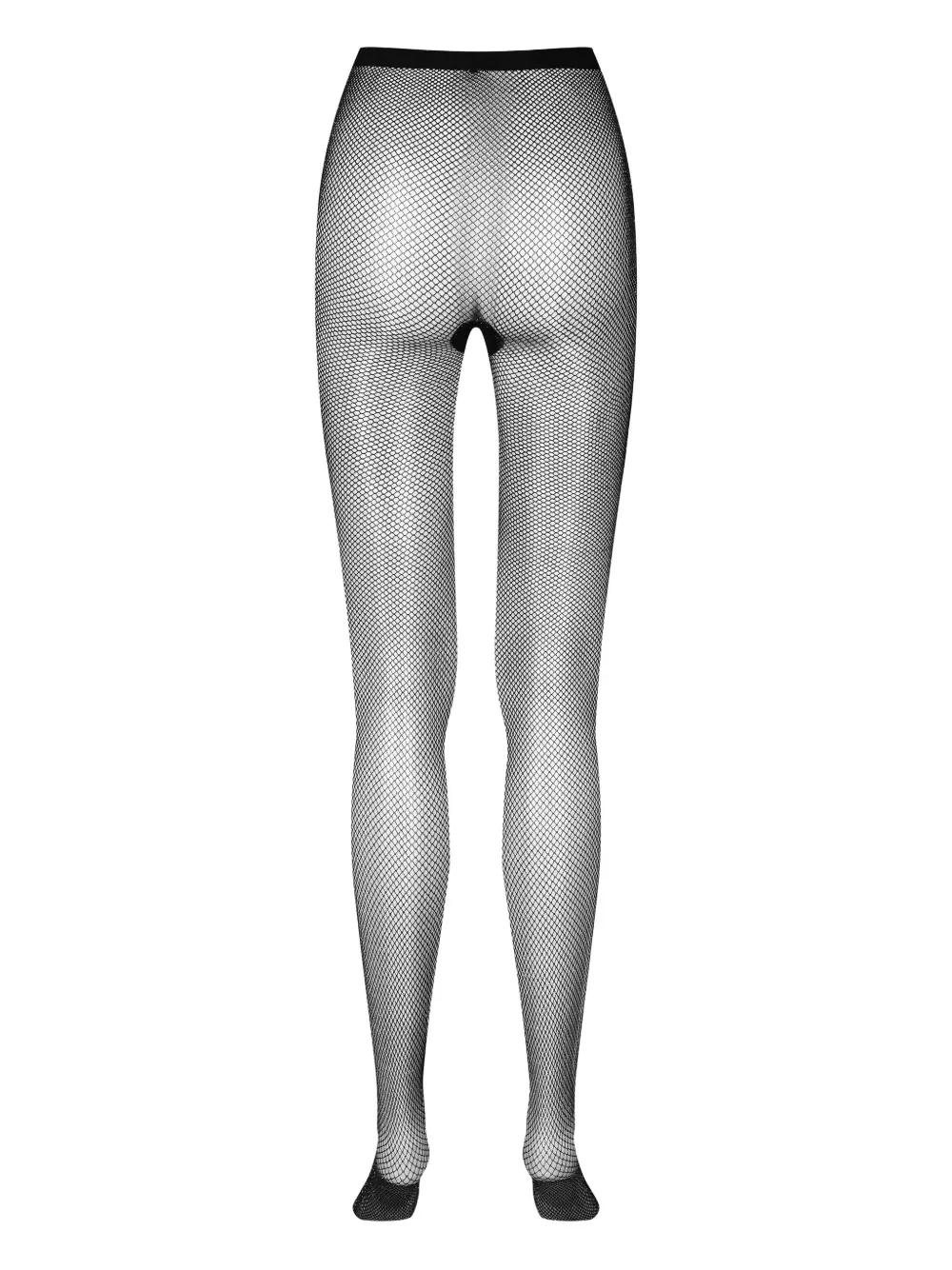 Maison Close Visnet panty met lurex detail Zwart