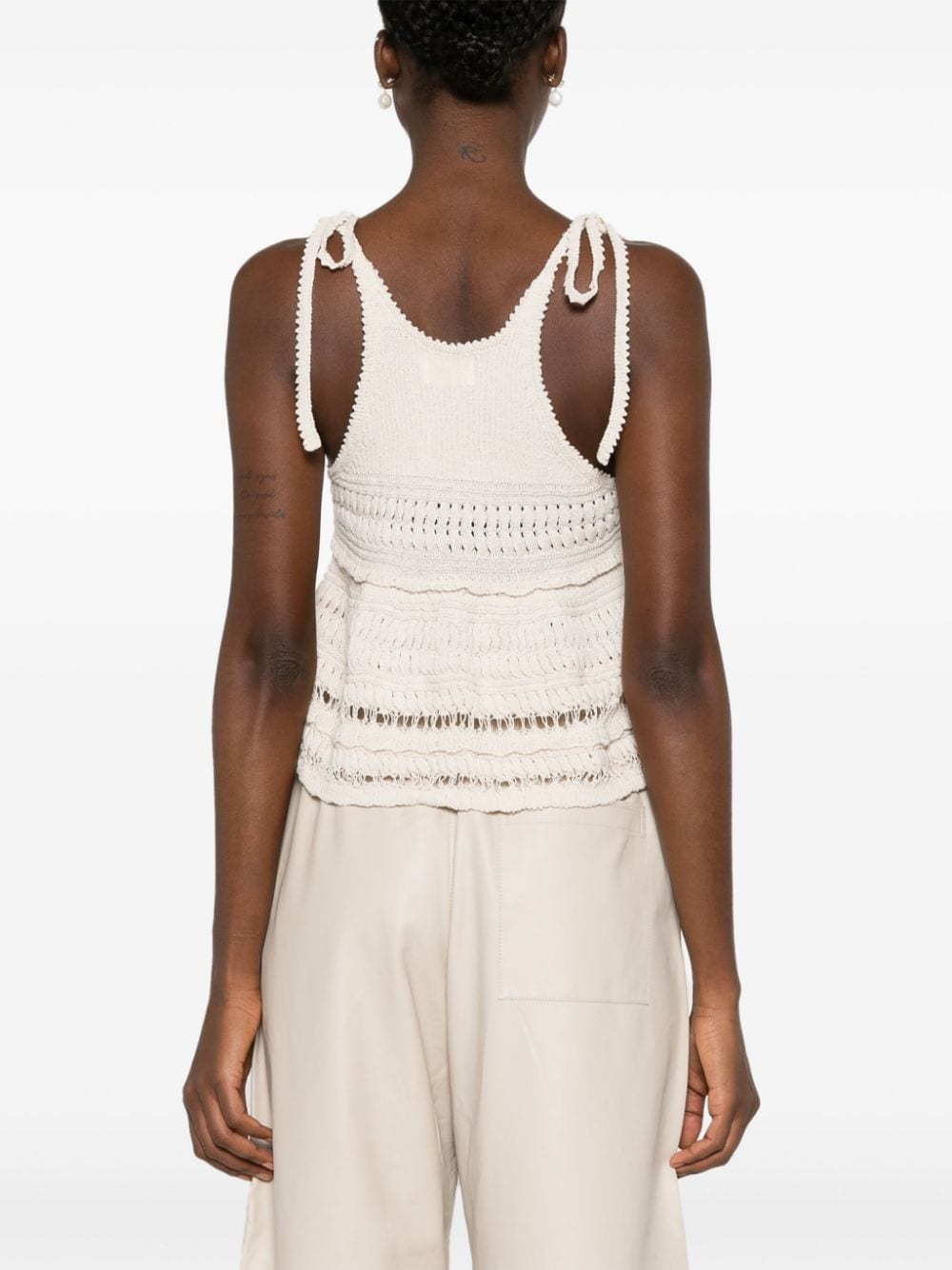 Shop Marant Etoile Jilma Open-knit Top In Neutrals