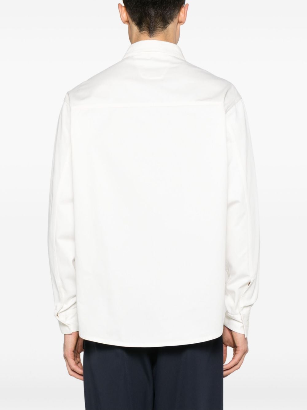 Shop Ferrari Panelled Twill Shirt In Weiss