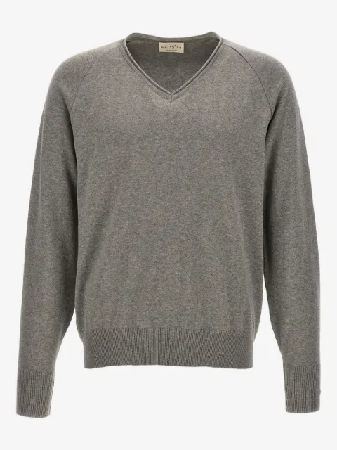 Ma'ry'ya V-neck raglan-sleeve sweater