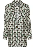 Lorena Antoniazzi graphic-print silk blazer - Green