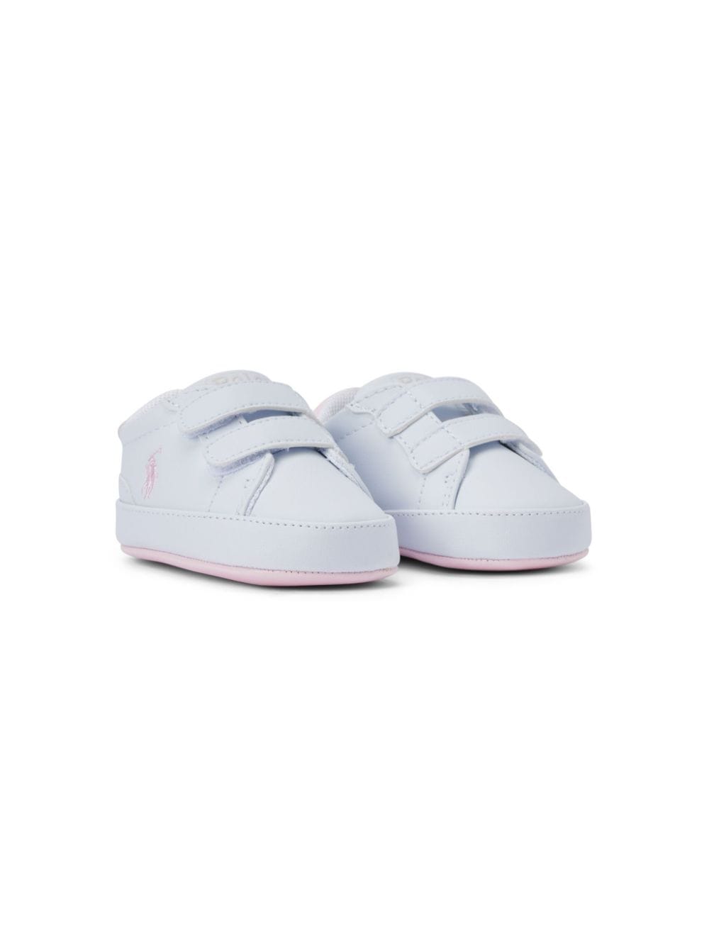 Ralph Lauren Babies' Polo Pony Touch-strap Sneakers In White