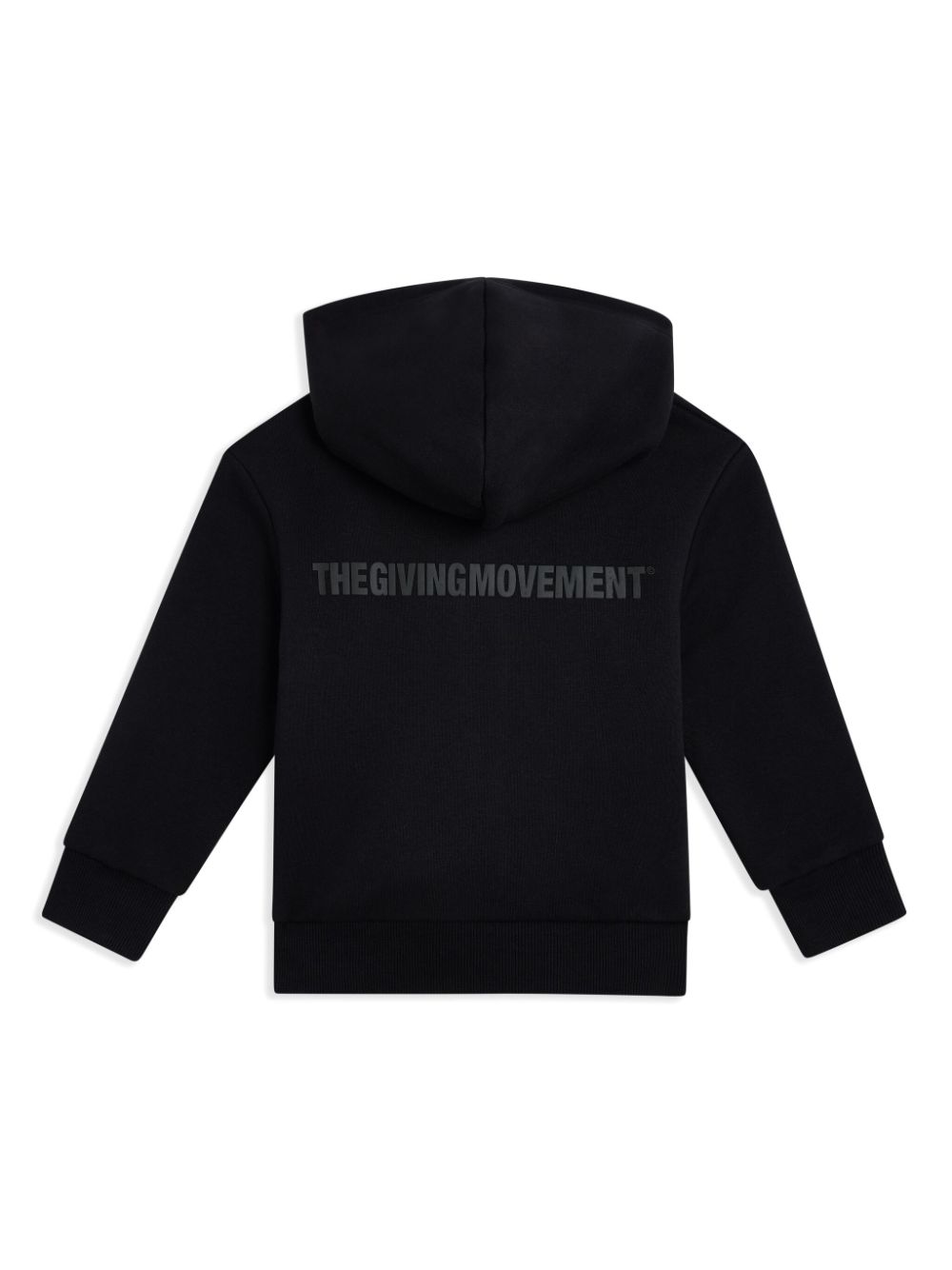 THE GIVING MOVEMENT Hoodie met logoprint en rits - Zwart