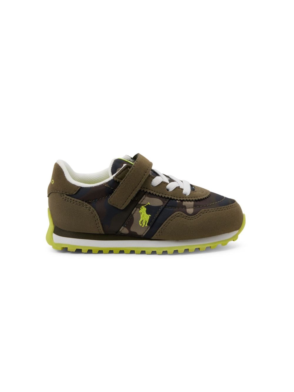 Shop Ralph Lauren Camouflage Polo Pony Sneakers In Brown