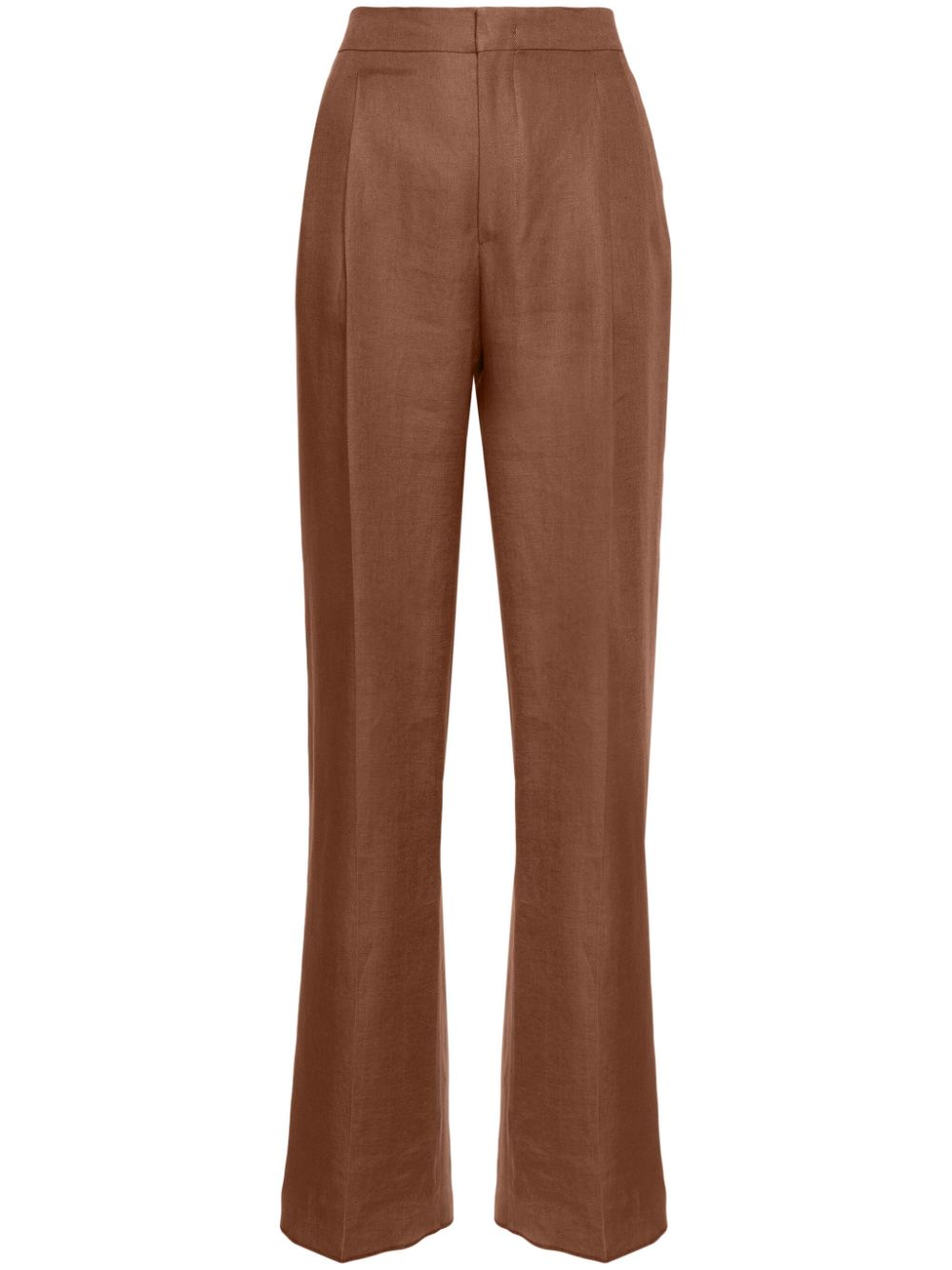 Tagliatore pleat-detail straight-leg trousers Bruin