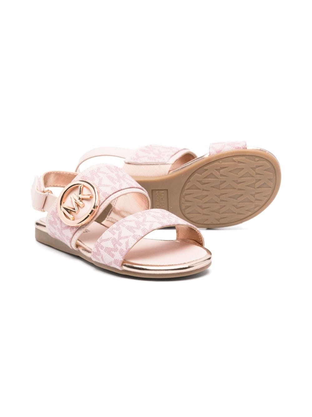 Shop Michael Kors Monogram-pattern Sandals In Pink