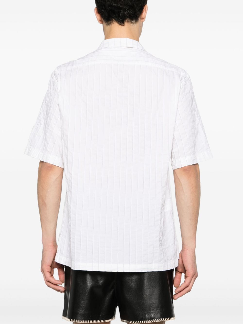 Shop Barena Venezia Pinstriped Cotton Shirt In Neutrals