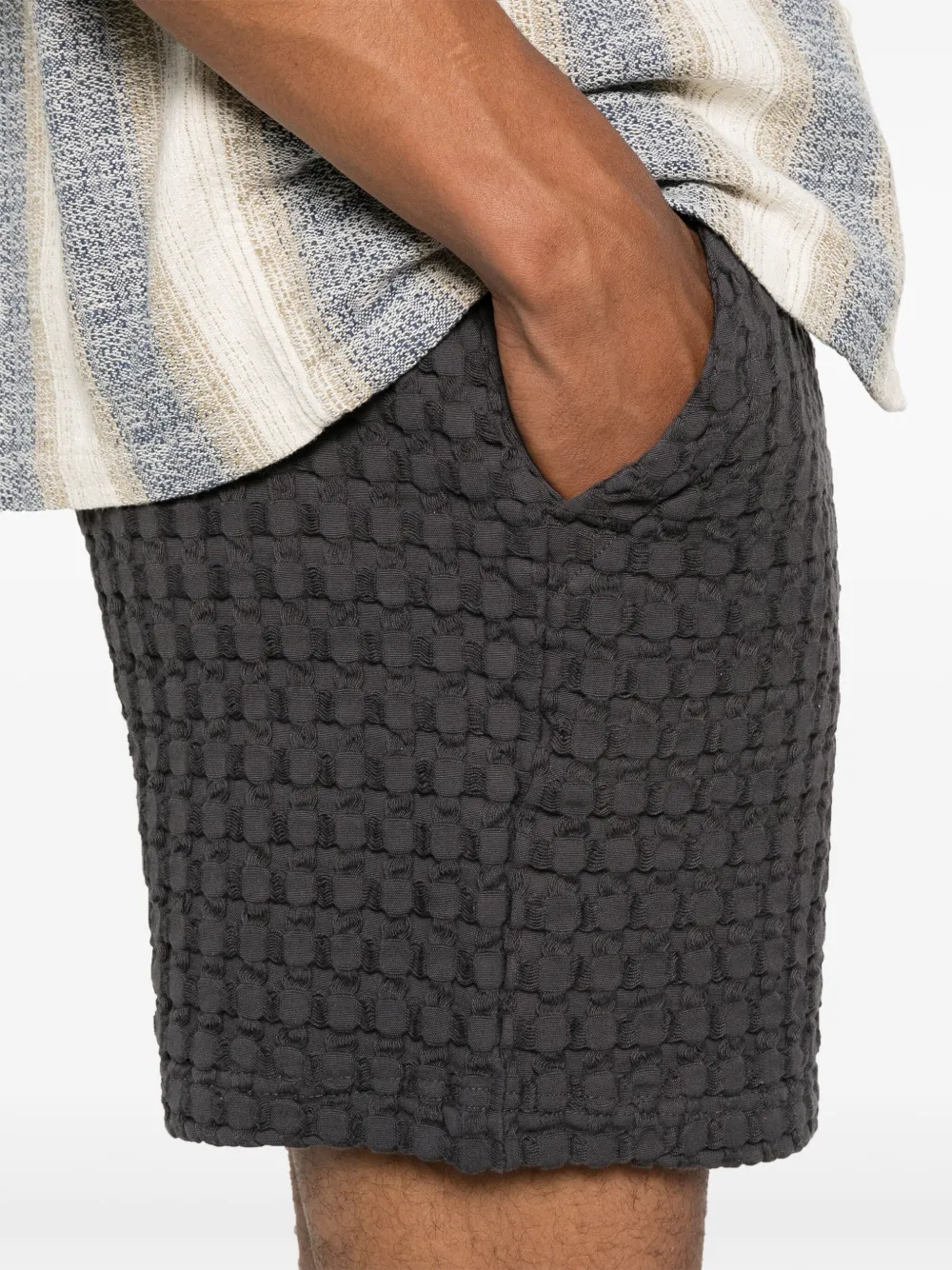 OAS Company Porto shorts met wafelpatroon Grijs