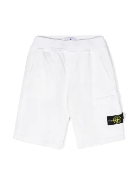 Stone Island Junior shorts deportivos con distintivo Compass